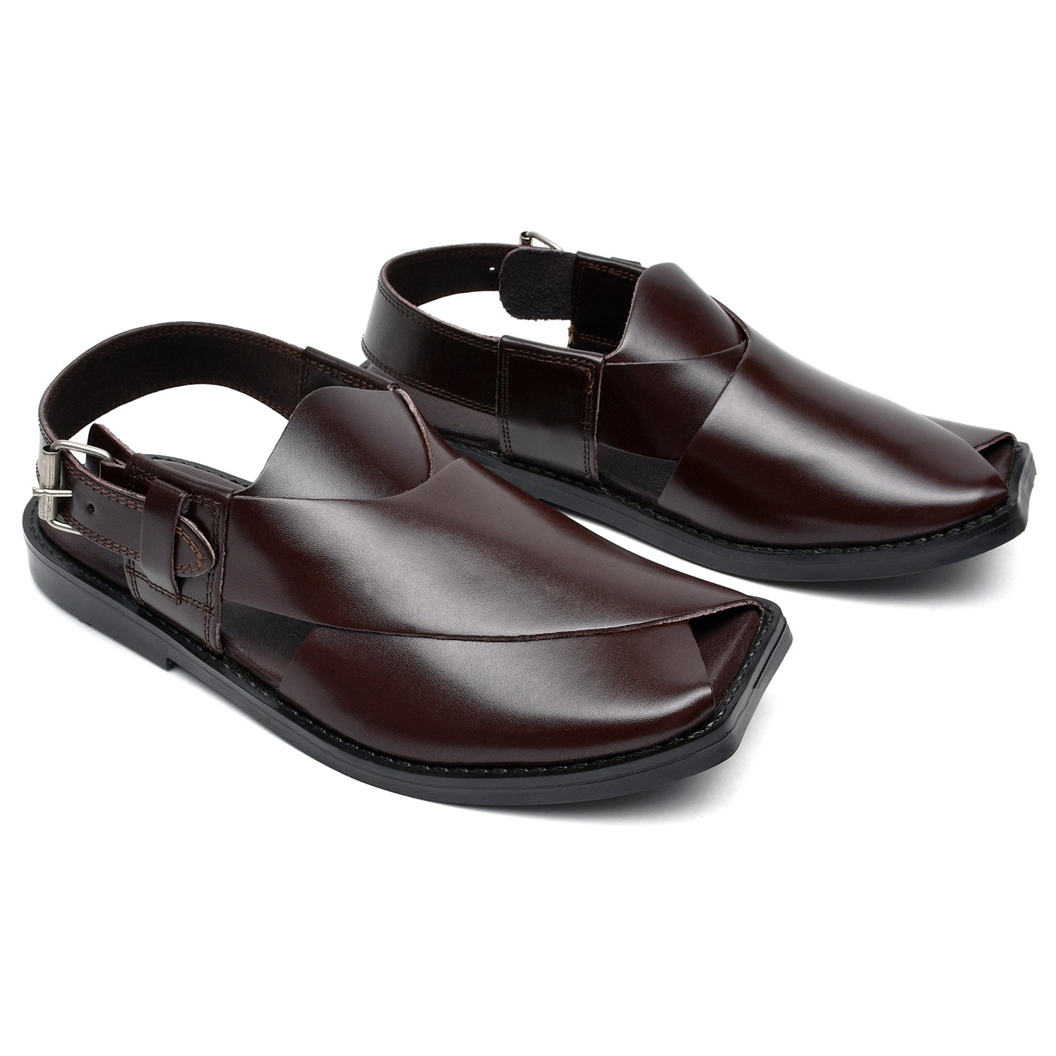 LEATHER PESHAWARI CHAPPAL - CD-08 BROWN