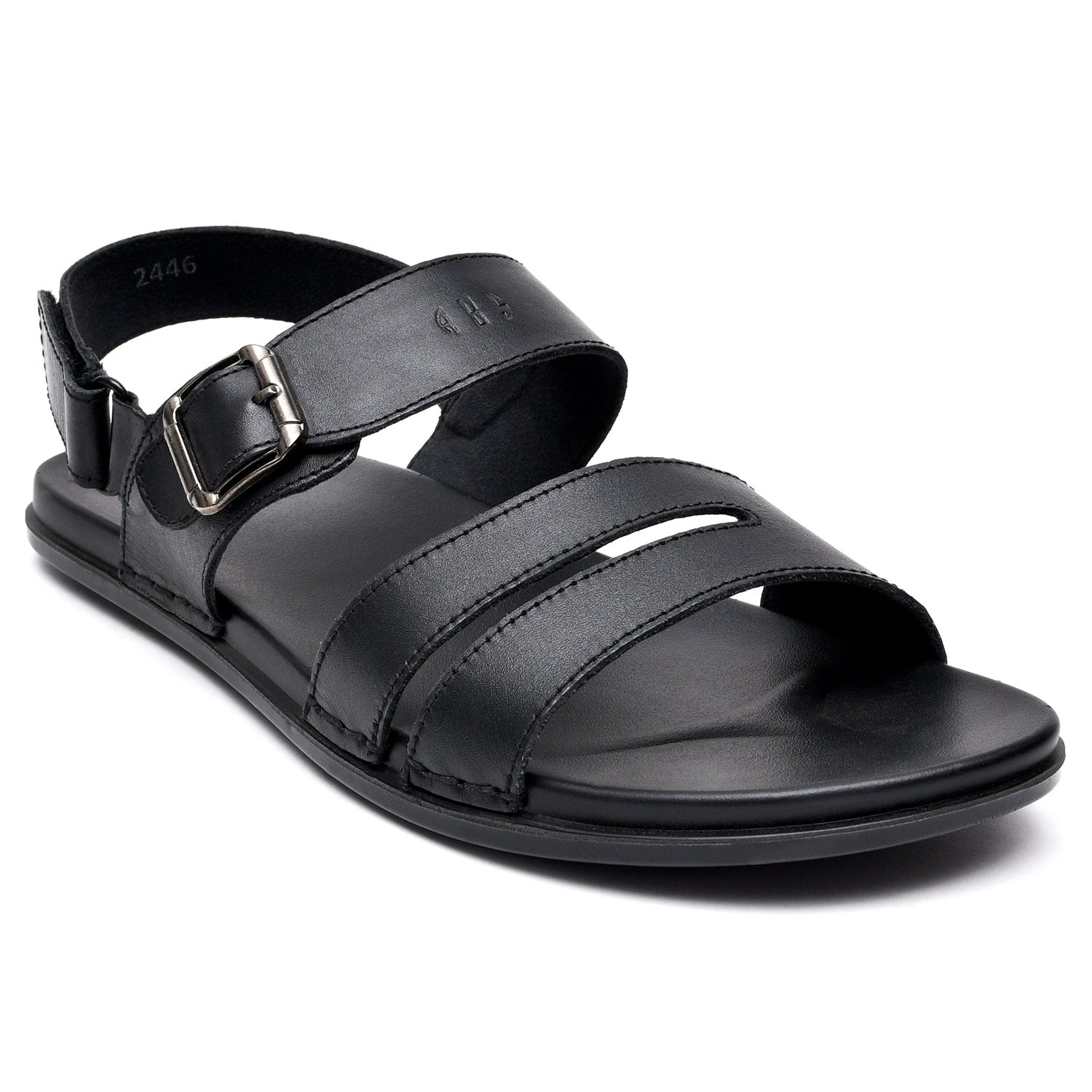 LEATHER SANDAL - CHM-102 BLACK