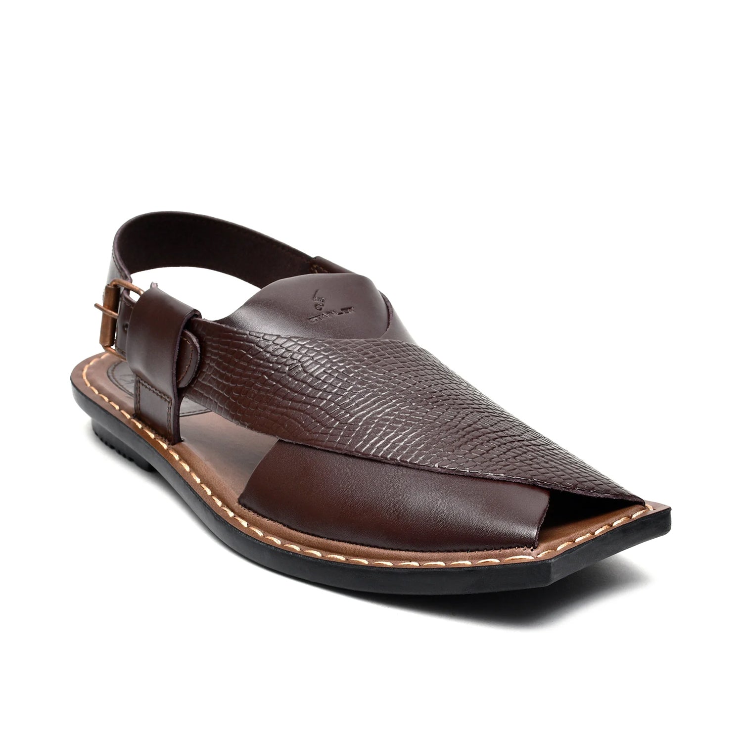 LEATHER PESHAWARI CHAPPAL - CHARSADA-014 BROWN