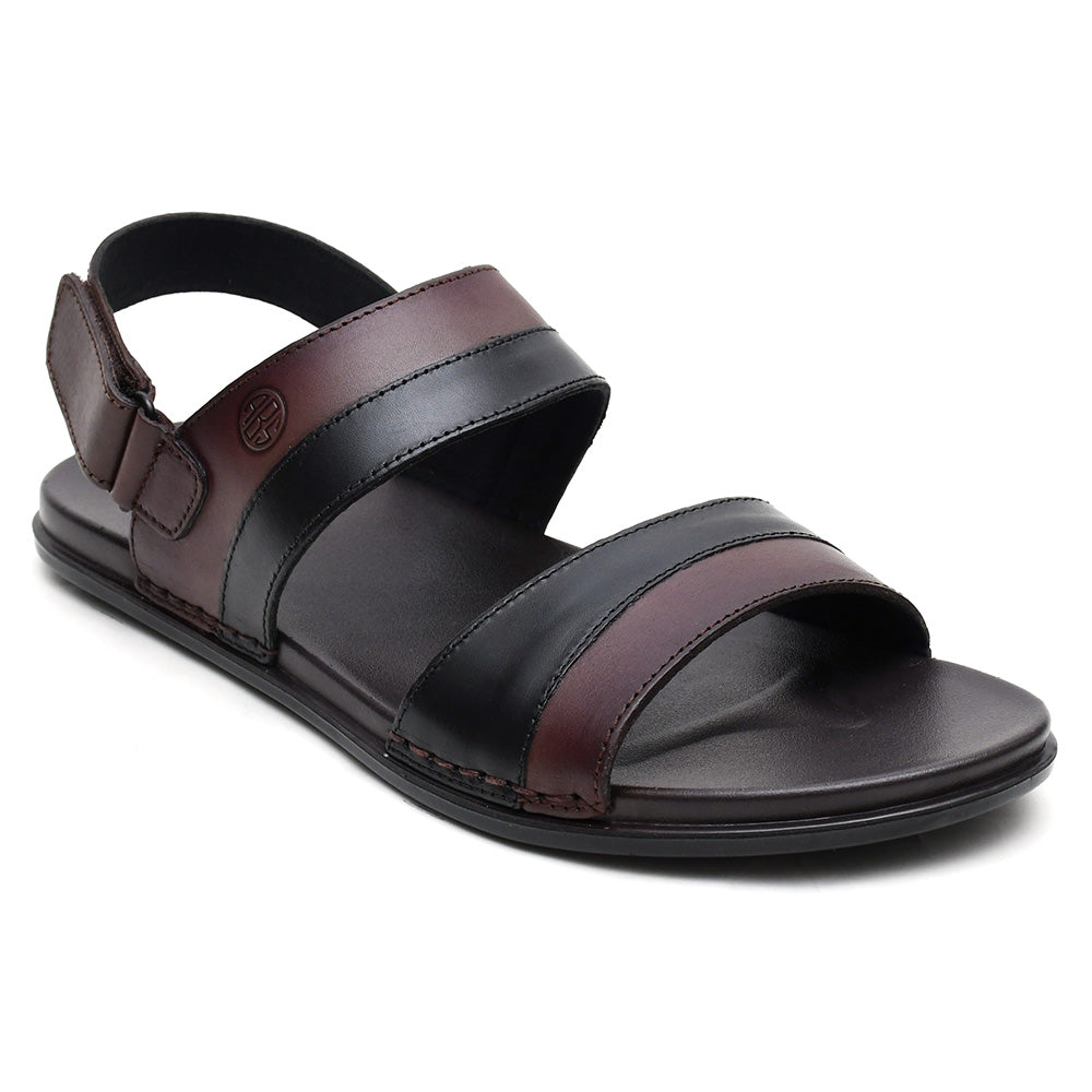 LEATHER SANDAL - CHM-101 BLACK/BROWN