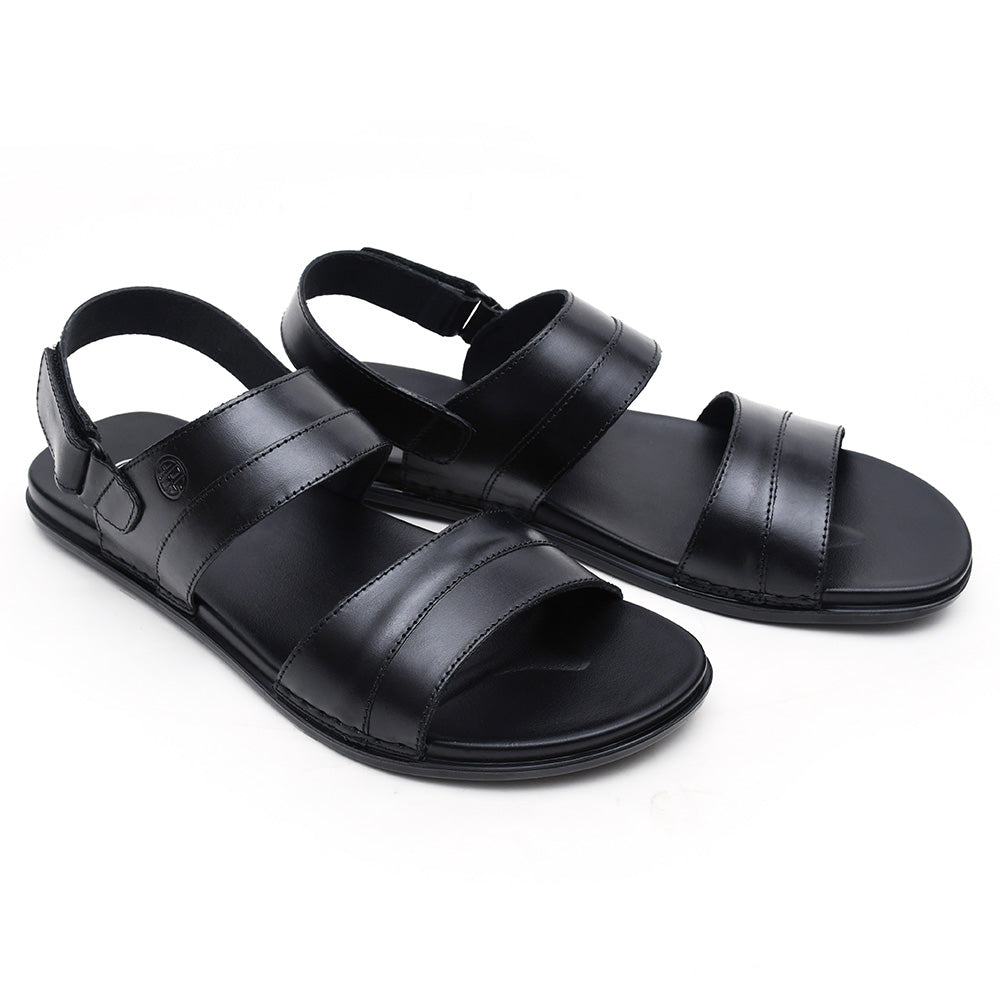 LEATHER SANDAL - CHM-101 BLACK