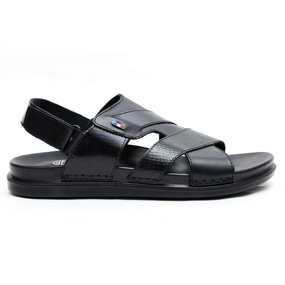 LEATHER SANDAL - AR-107 BLACK