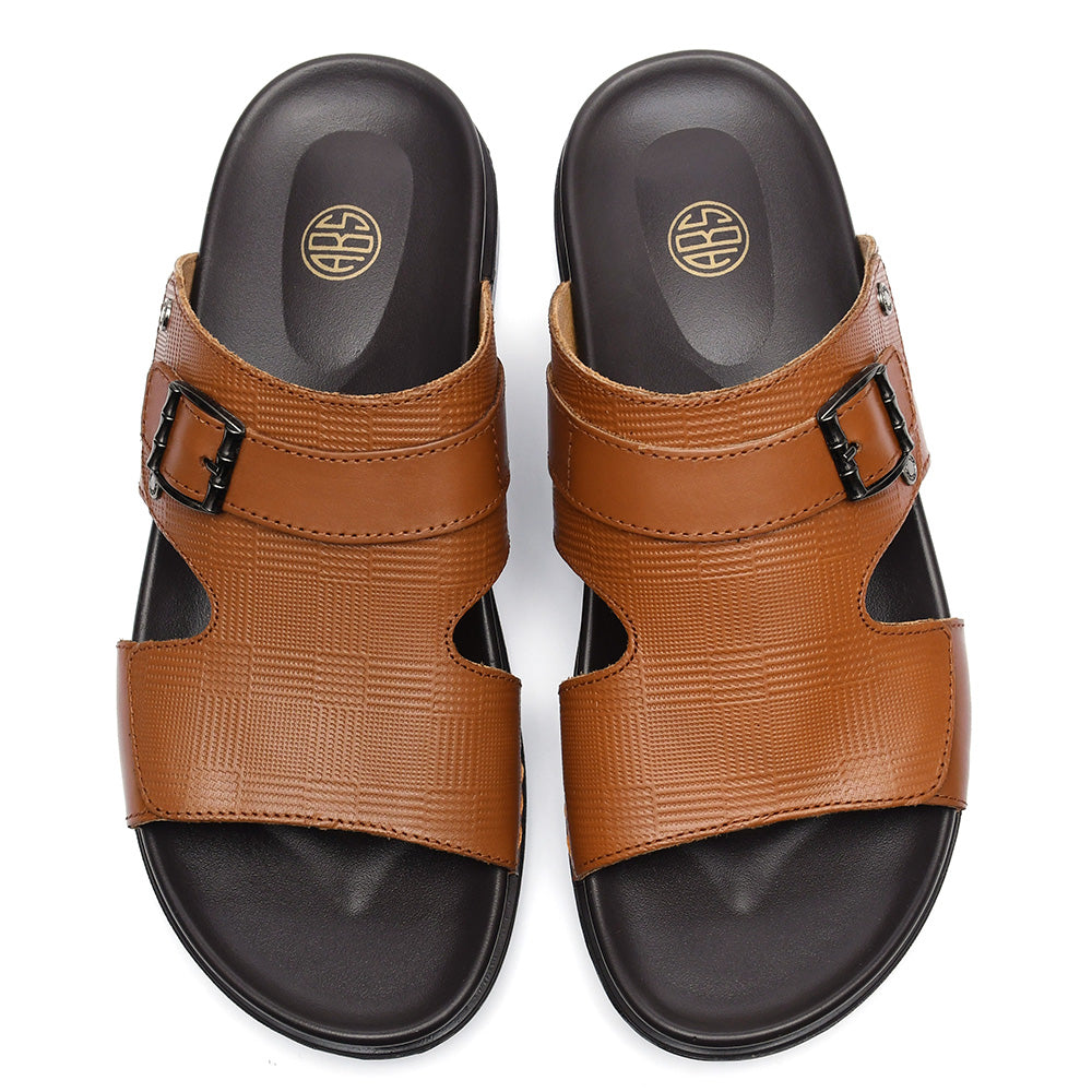 LEATHER SLIPPER - AR-007 TAN