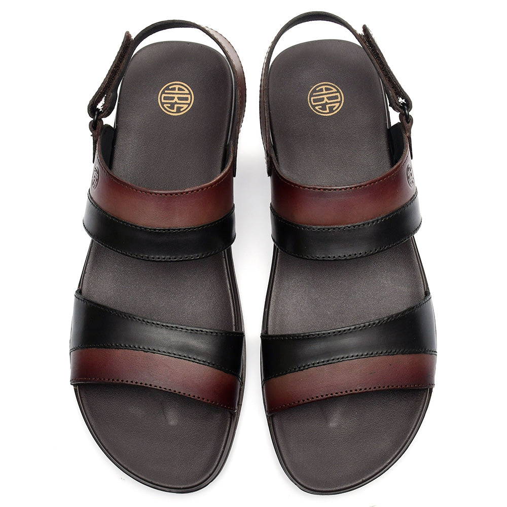 LEATHER SANDAL - CHM-101 BLACK/BROWN