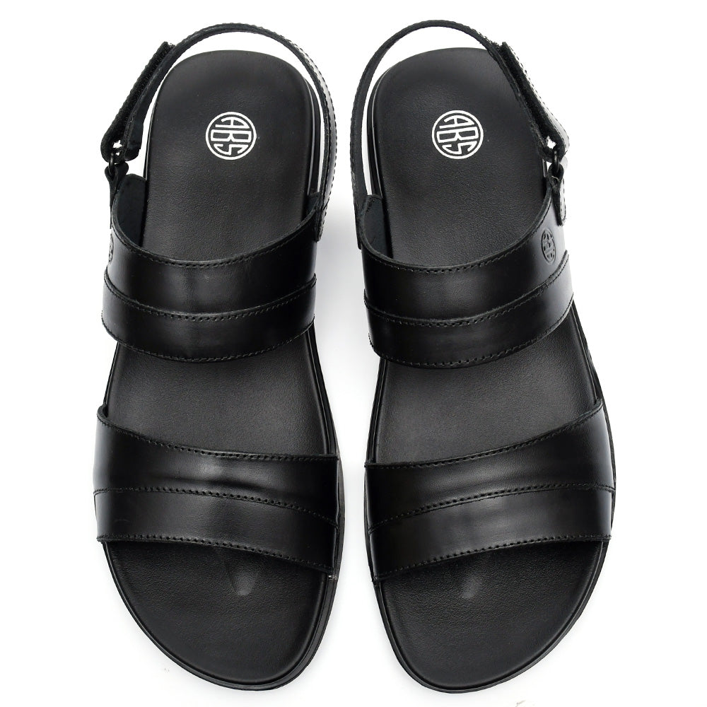 LEATHER SANDAL - CHM-101 BLACK