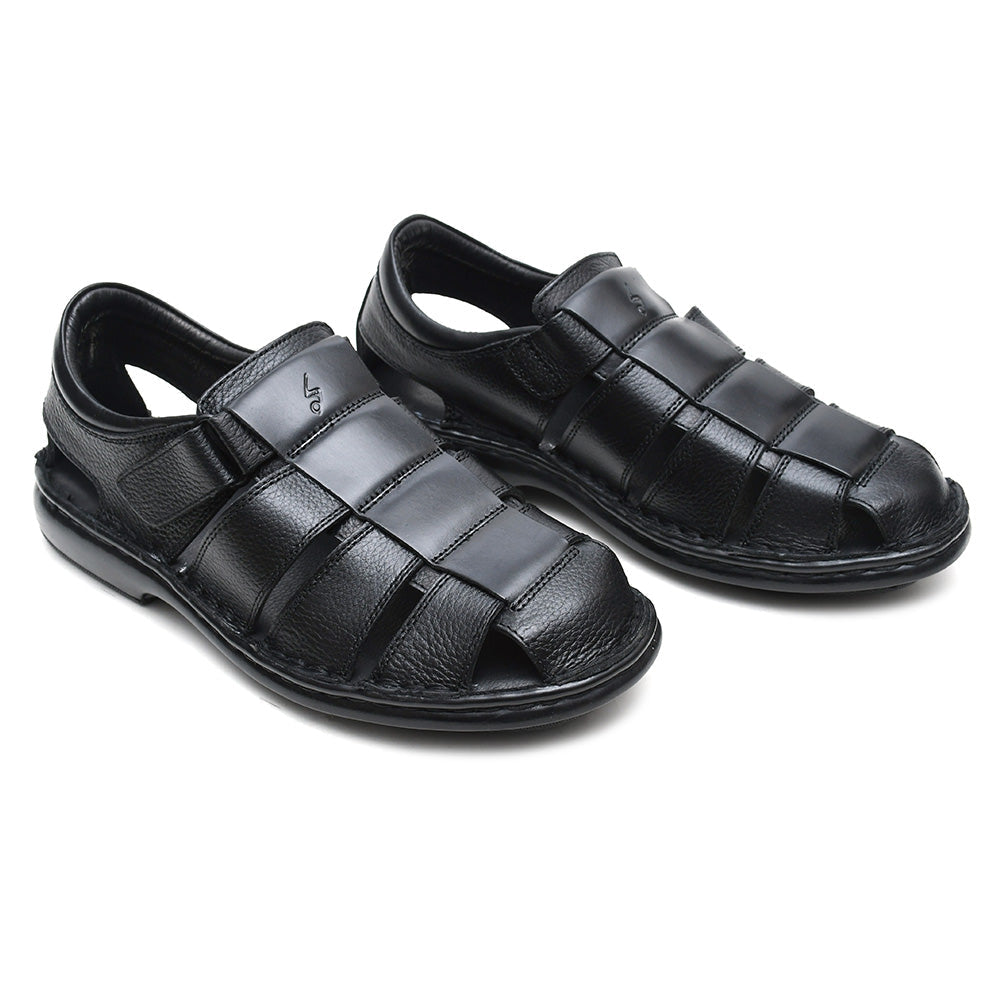 LEATHER SANDAL - 5053 BLACK