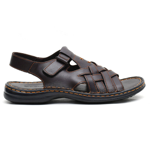 LEATHER SANDAL - 6021 BROWN