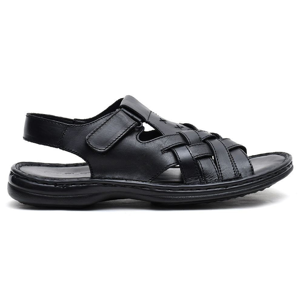 LEATHER SANDAL - 6021 BLACK