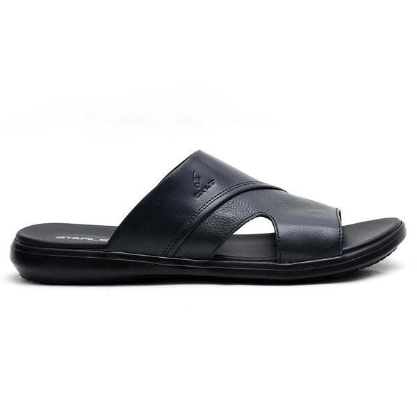 LEATHER SLIPPER - VCT-002 BLUE