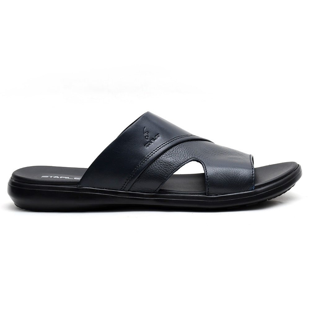 LEATHER SLIPPER - VCT-002 BLUE