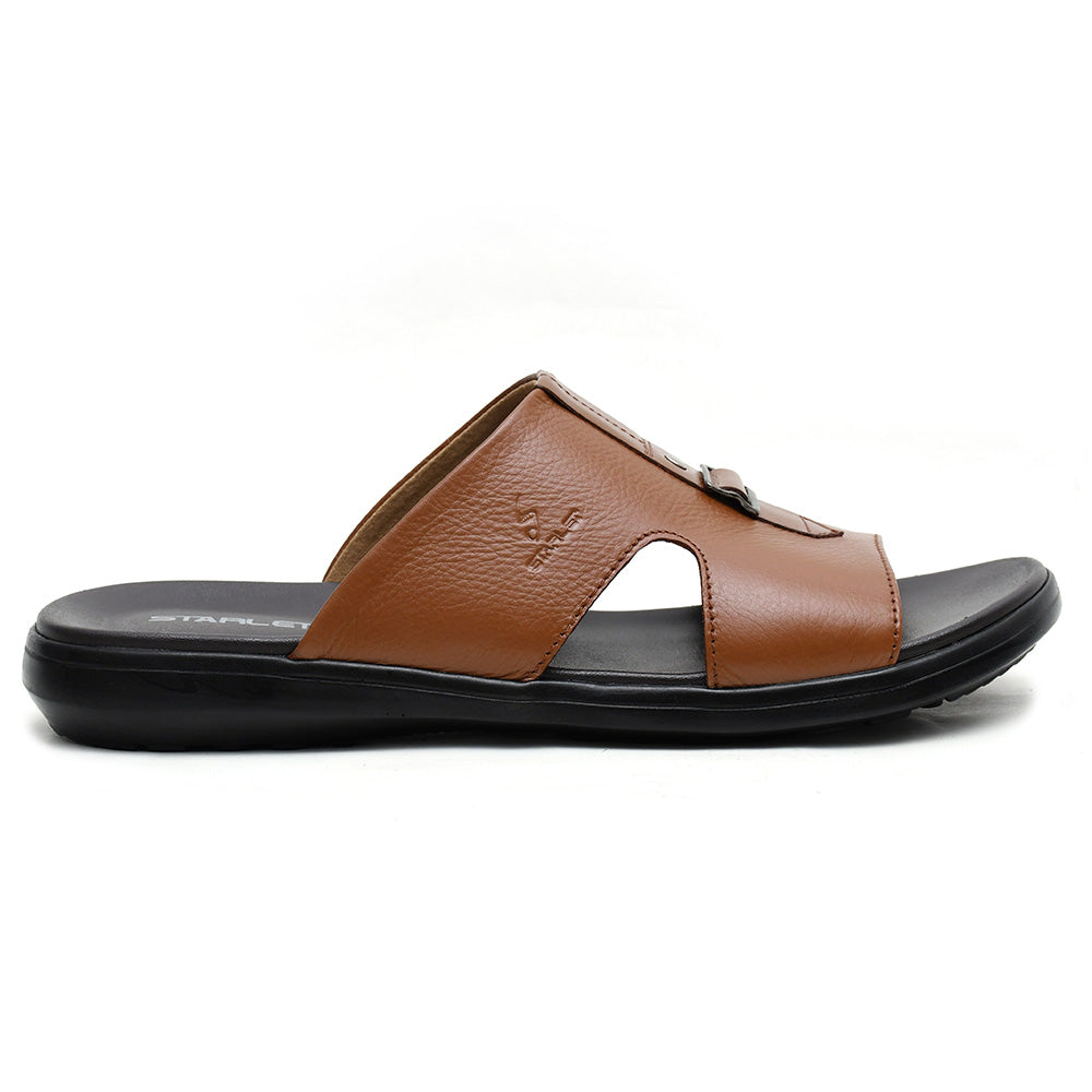 LEATHER SLIPPER - VCT-001 TAN
