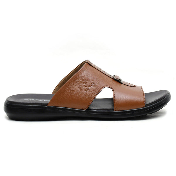 LEATHER SLIPPER - VCT-001 TAN
