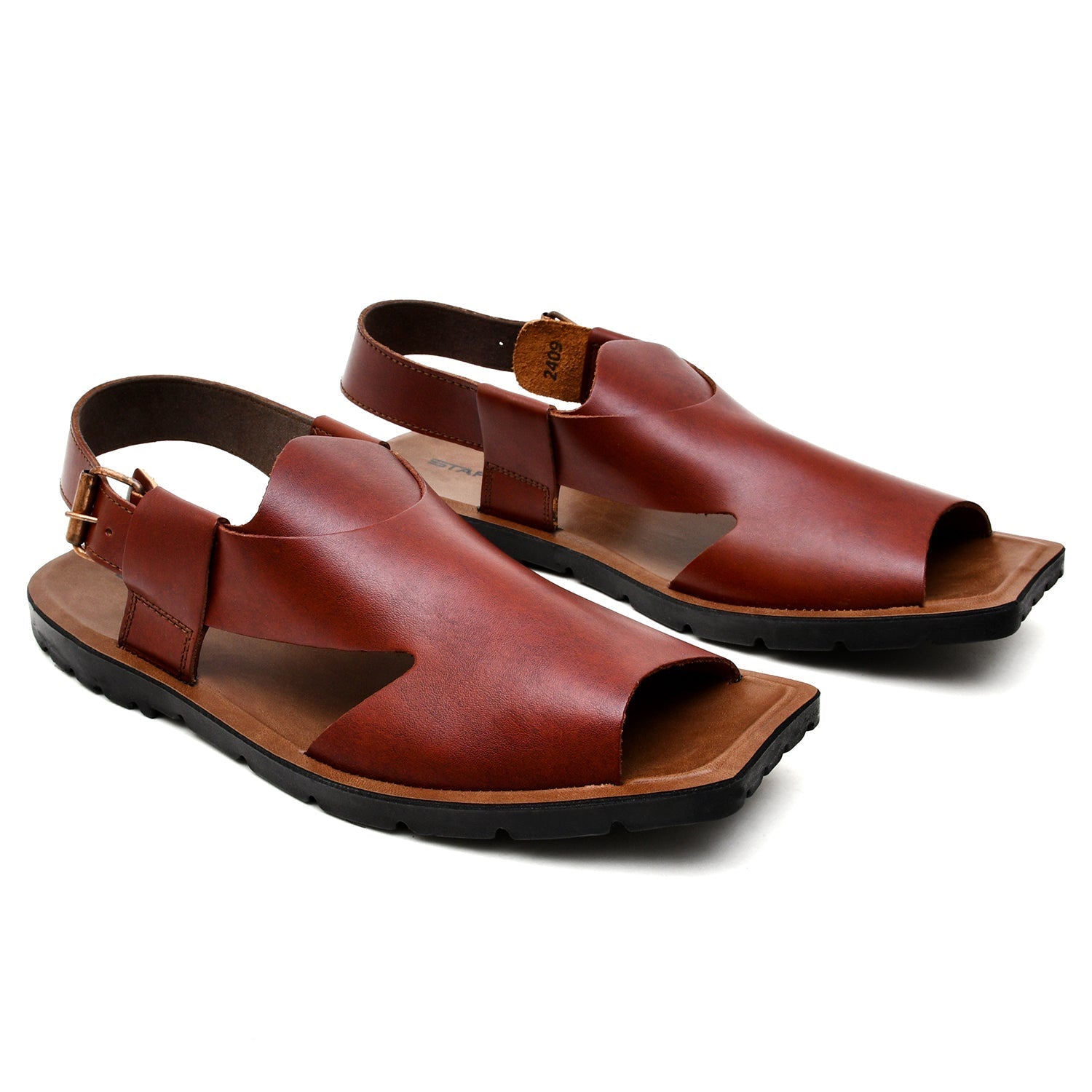 LEATHER PESHAWARI  CHAPPAL - NPT-05 MAROON