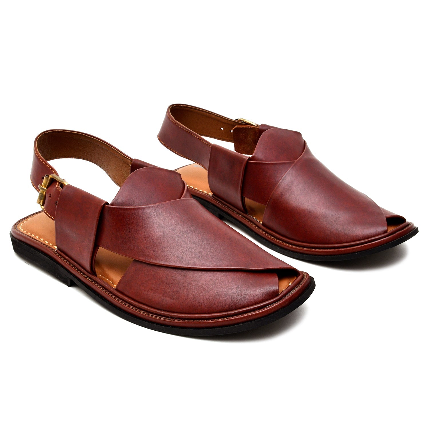 LEATHER PESHAWARI CHAPPAL - LCM-0001 MAROON