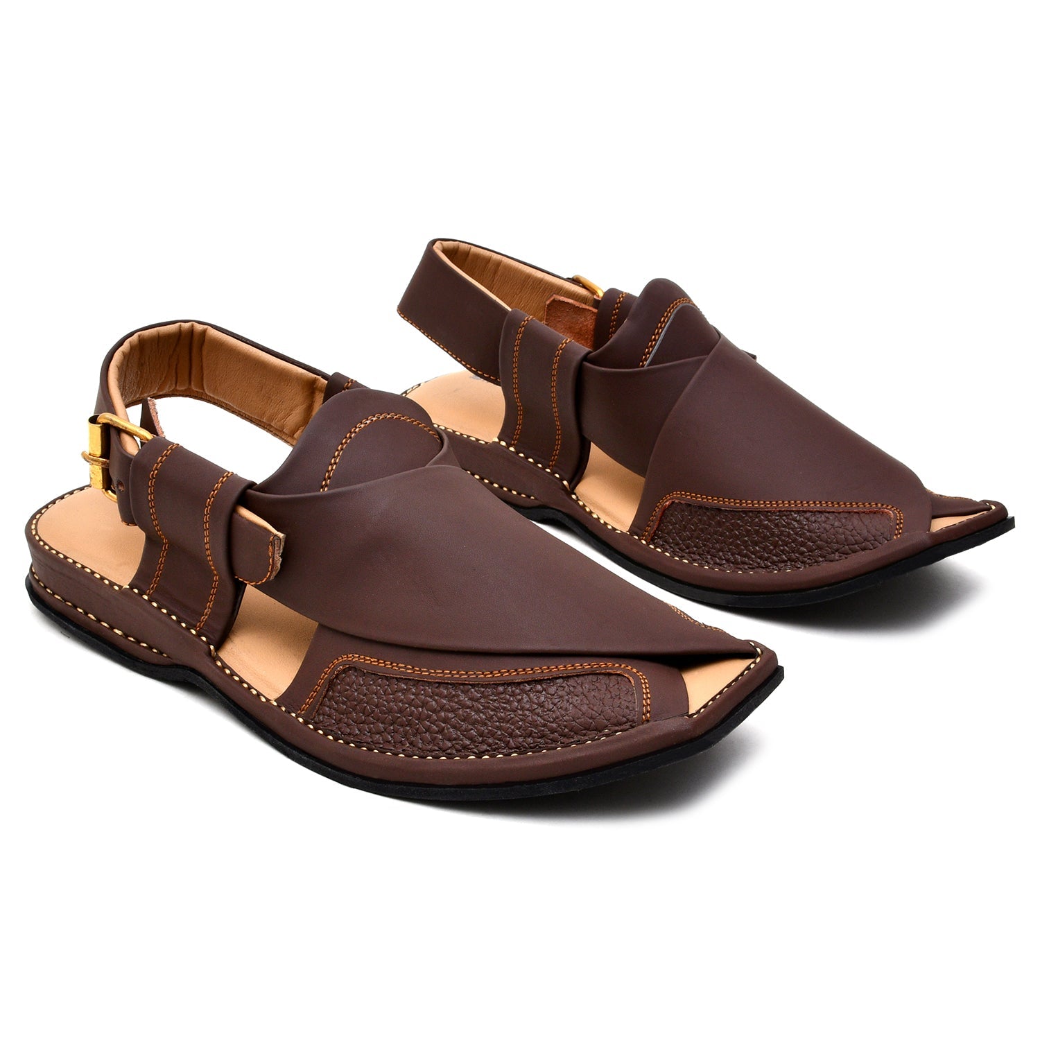 LEATHER PESHAWARI CHAPPAL - LCM-0003 COFFEE