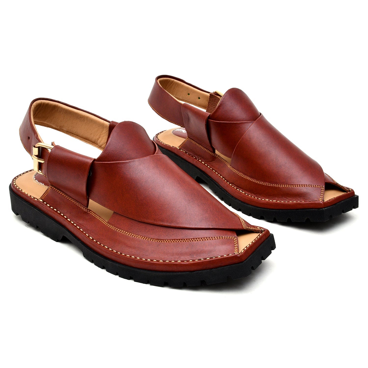 LEATHER PESHAWARI CHAPPAL - LCM-0004 MAROON
