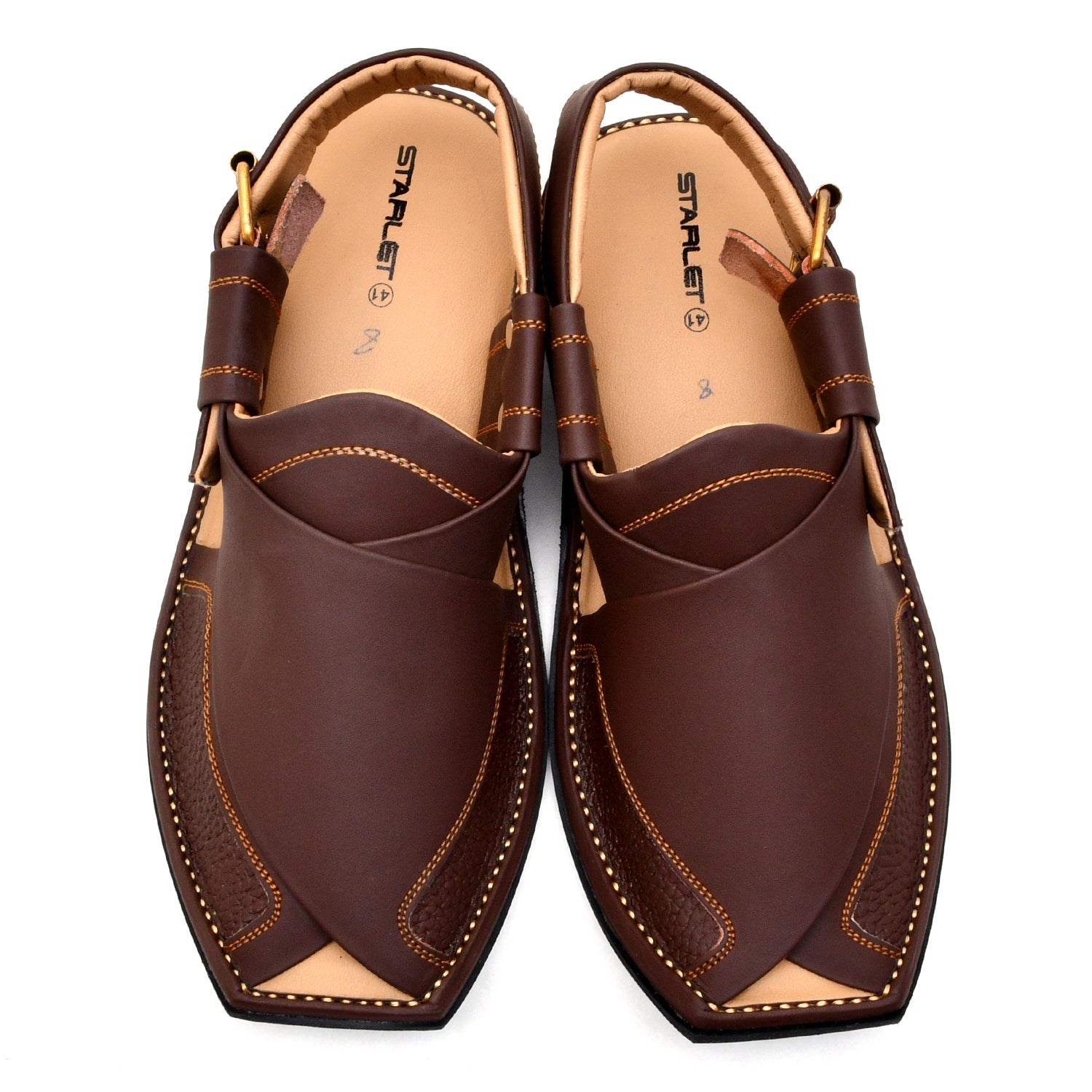 LEATHER PESHAWARI CHAPPAL - LCM-0003 COFFEE