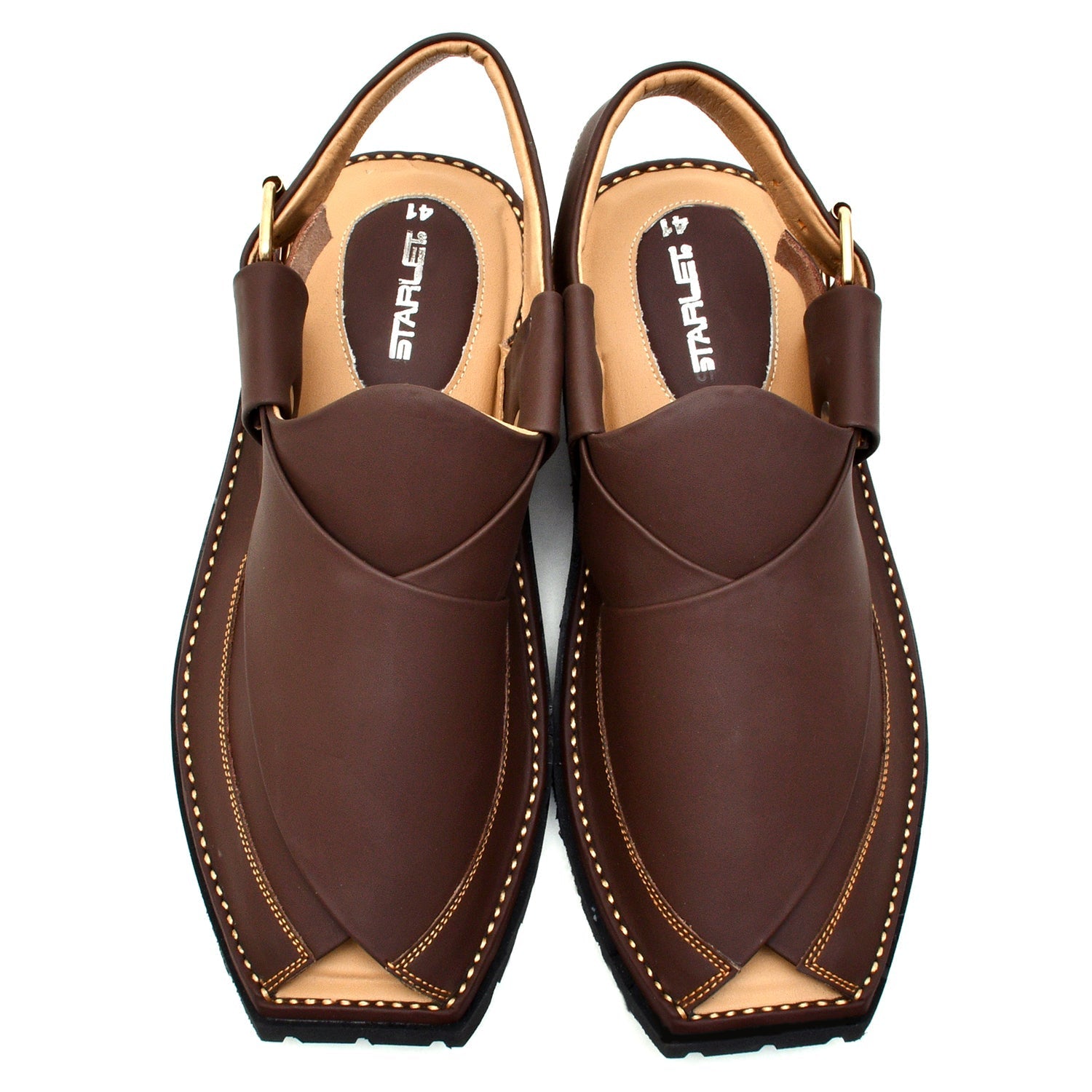 LEATHER PESHAWARI CHAPPAL - LCM-0004 COFFEE