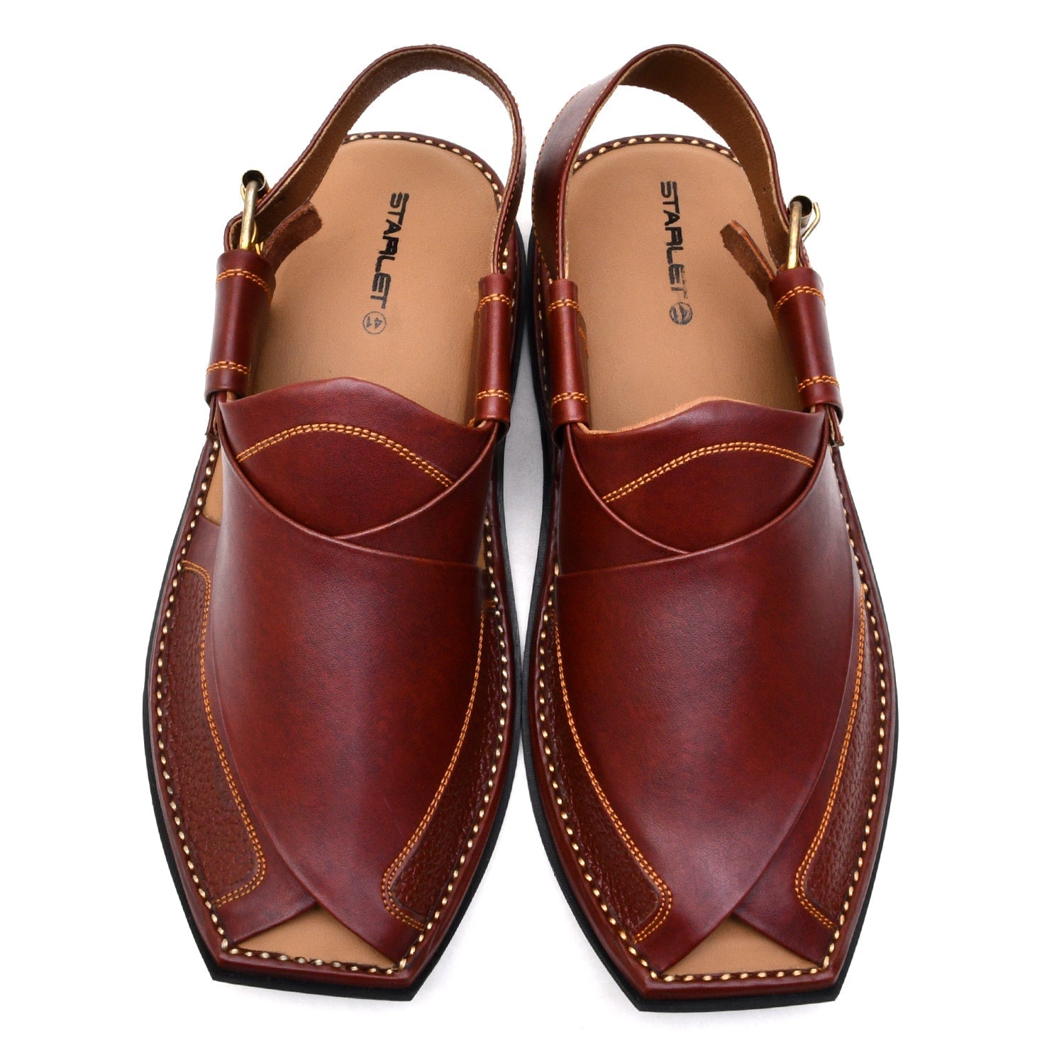 LEATHER PESHAWARI CHAPPAL - LCM-0003 MAROON
