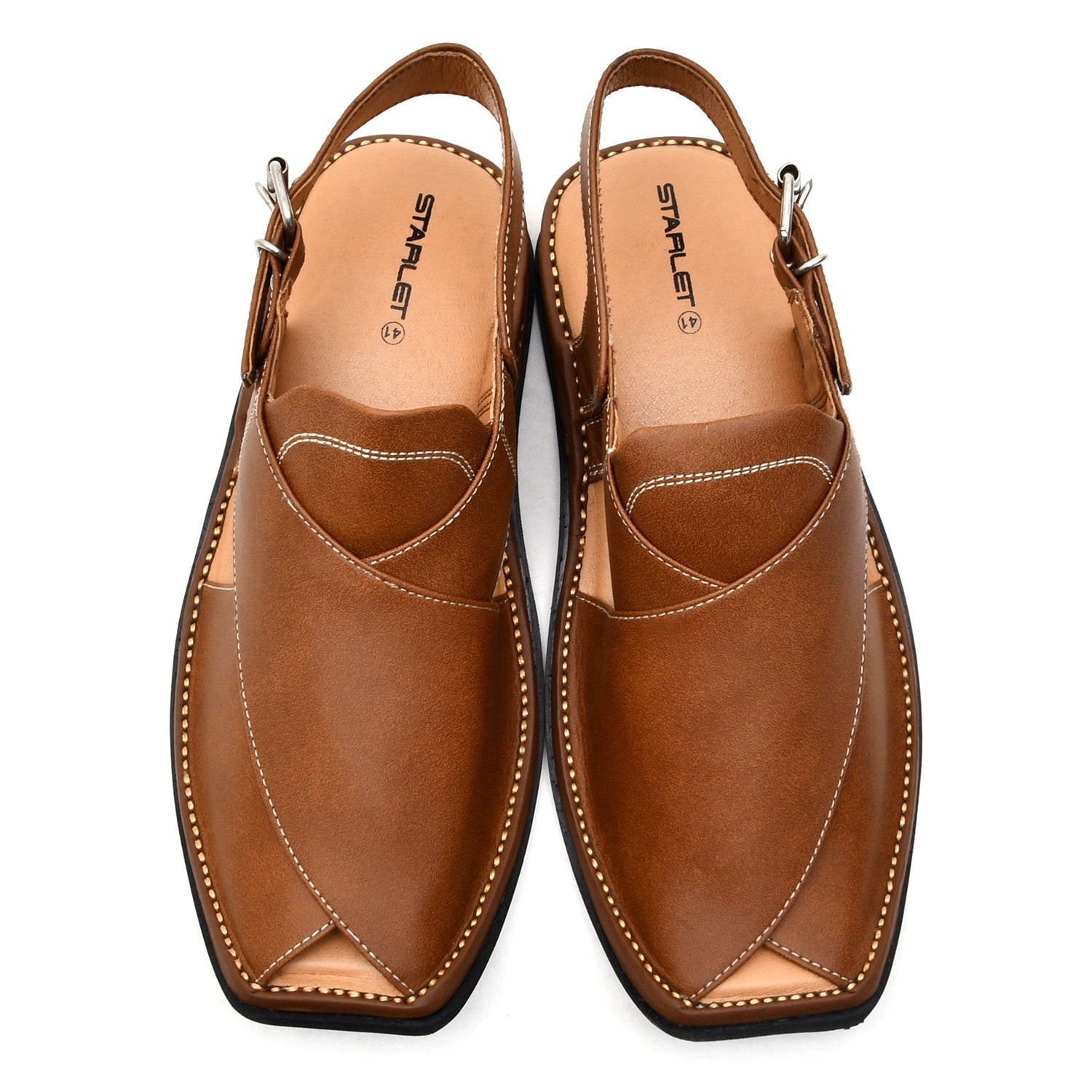 LEATHER PESHAWARI CHAPPAL - LCM-0002 TAN
