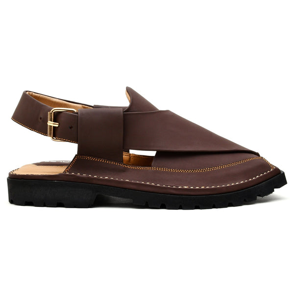 LEATHER PESHAWARI CHAPPAL - LCM-0004 COFFEE