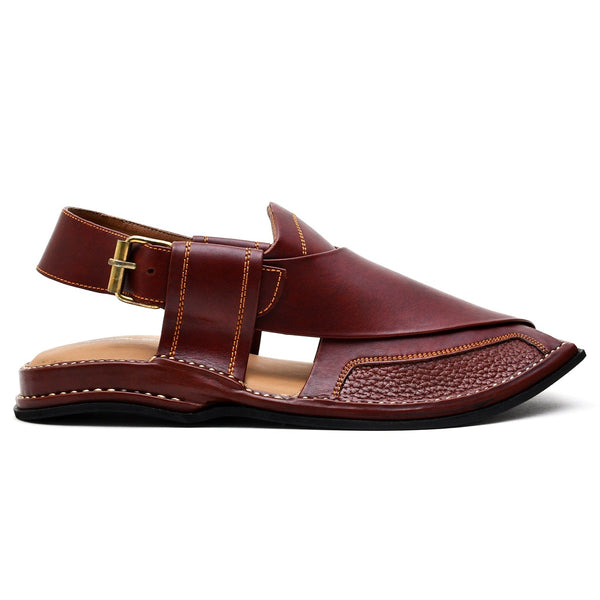 LEATHER PESHAWARI CHAPPAL - LCM-0003 MAROON