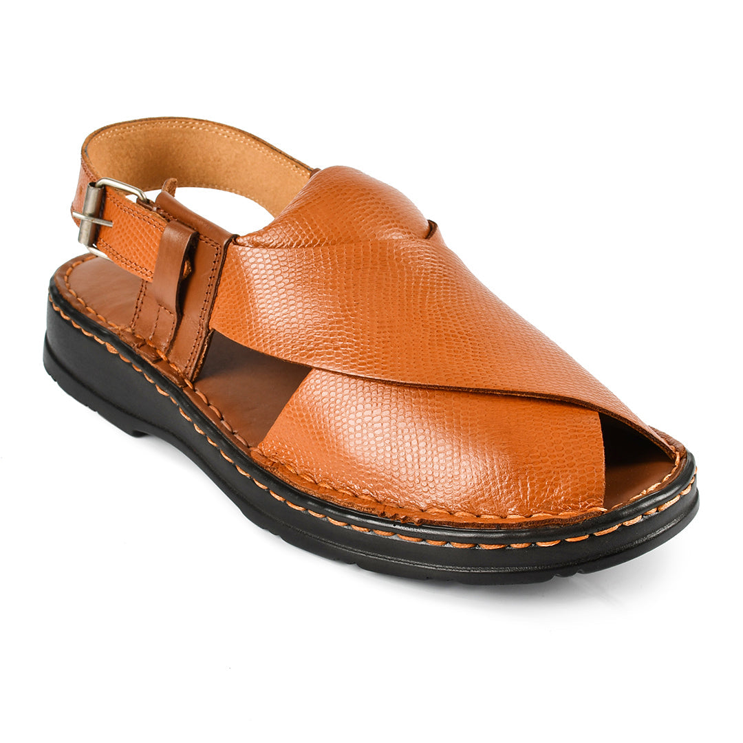 LEATHER PESHAWARI CHAPPAL - 4021 MUSTARD