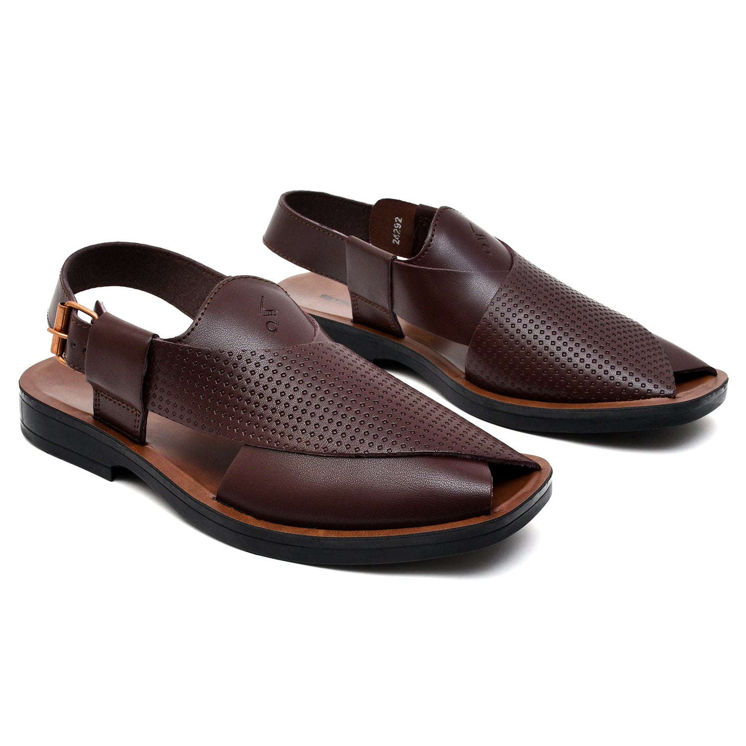 LEATHER PESHAWARI CHAPPAL - PS-1515 BROWN