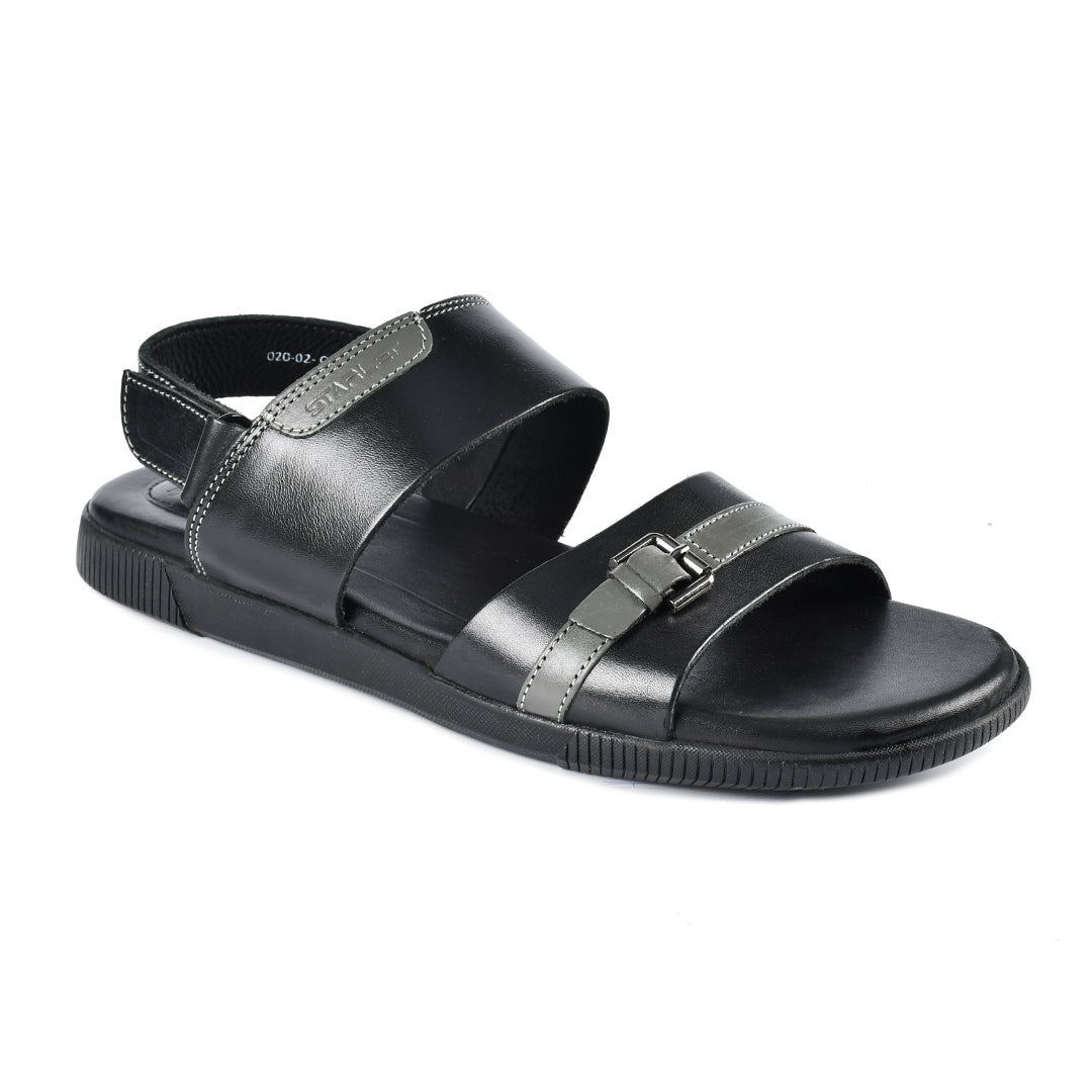LEATHER SANDAL - CHADWICK-101 BLACK