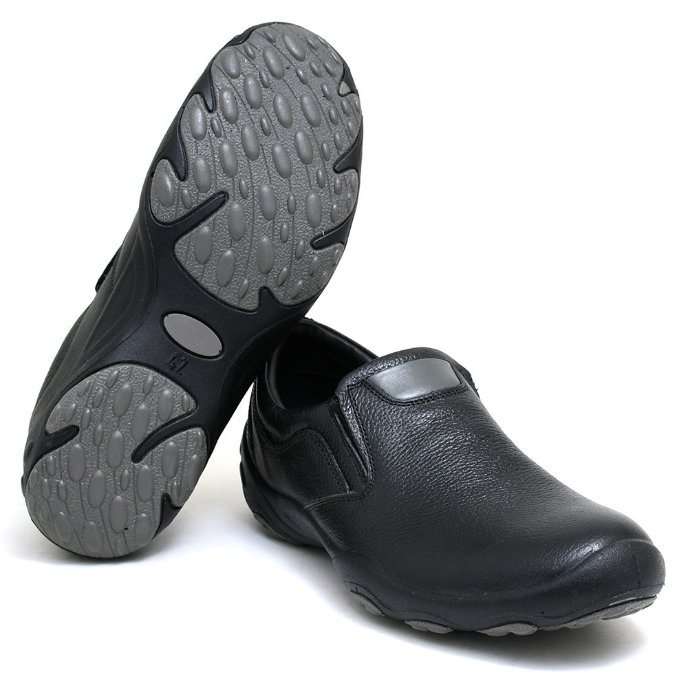 LEATHER SHOES - SANTIAGO-002 BLACK