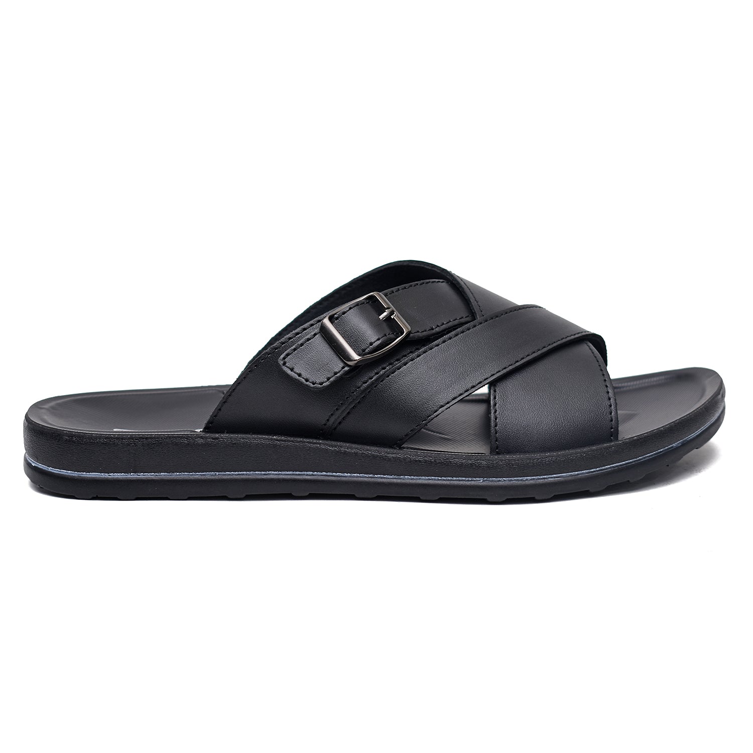 LEATHER SLIPPER - WA-1829 BLACK