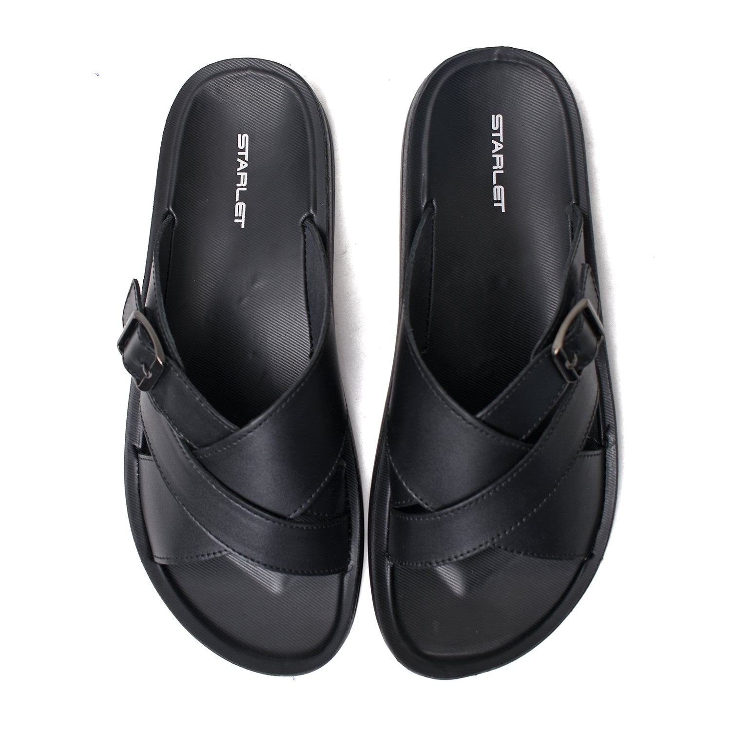 LEATHER SLIPPER - WA-1829 BLACK