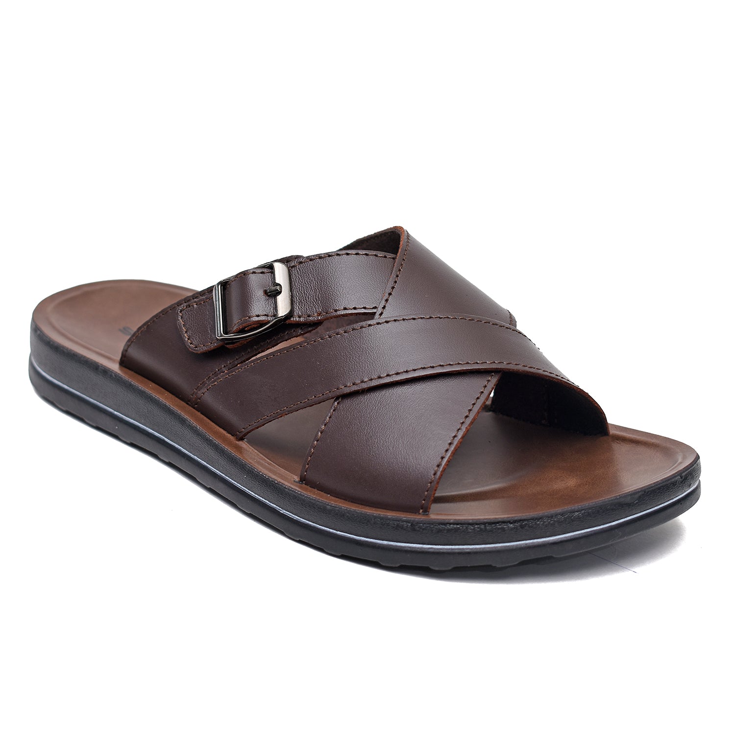 LEATHER SLIPPER - WA-1829 BROWN