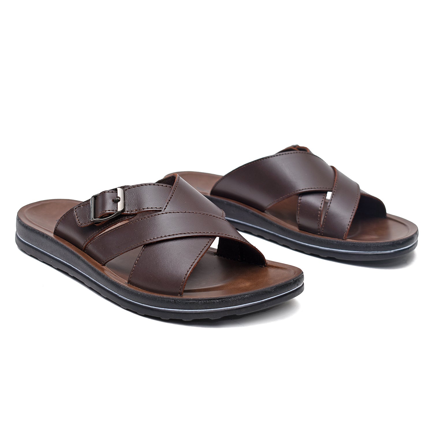 LEATHER SLIPPER - WA-1829 BROWN