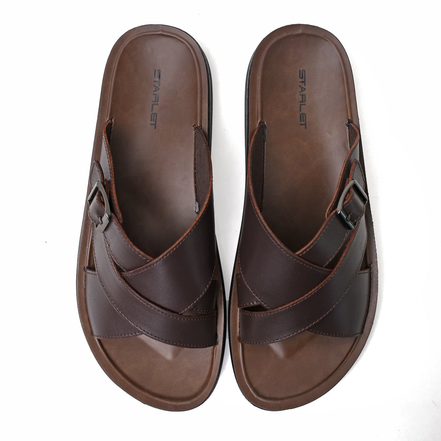 LEATHER SLIPPER - WA-1829 BROWN
