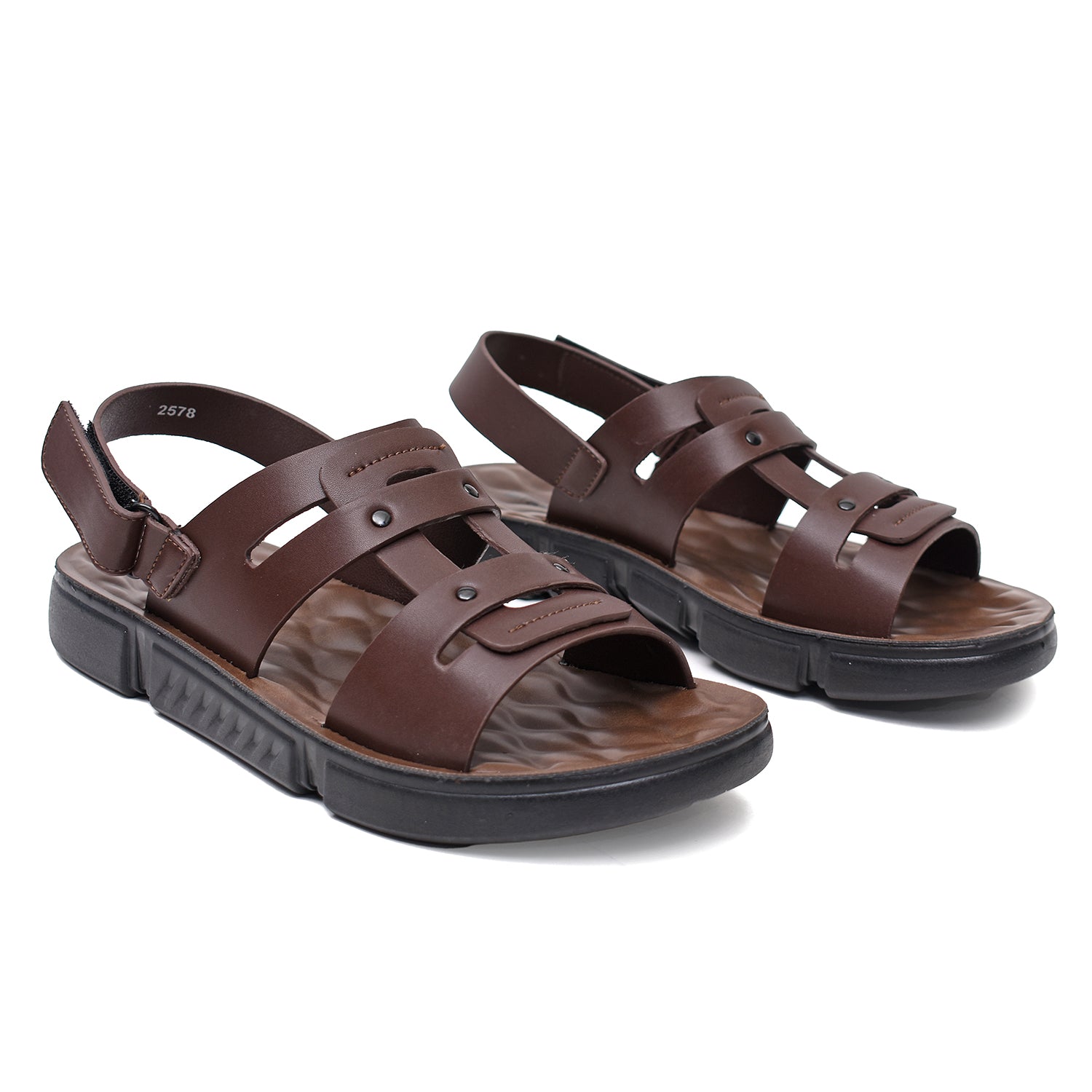 LEATHER SANDAL - SPT-1222 BROWN