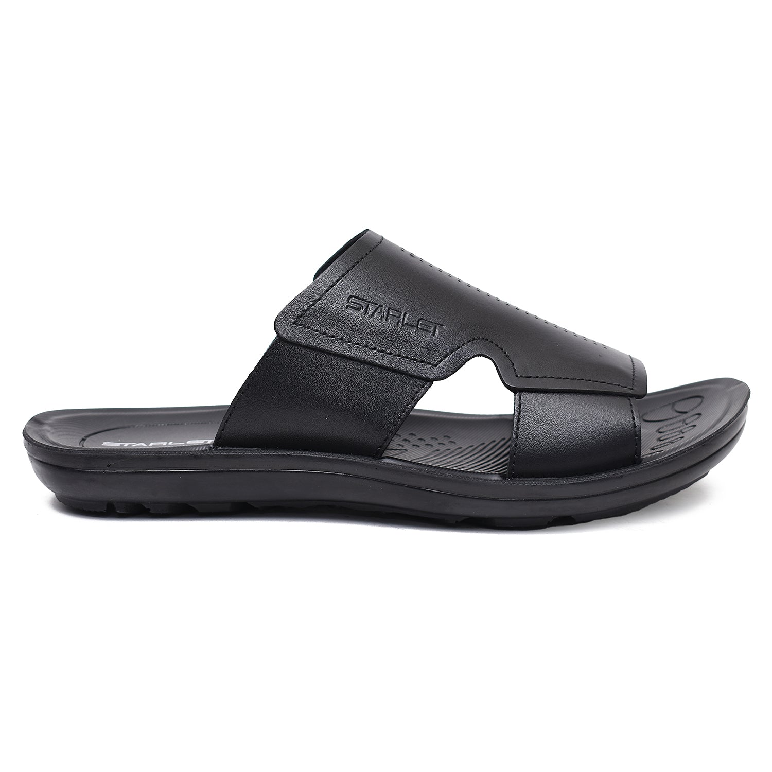 LEATHER SLIPPER - SP-327 BLACK