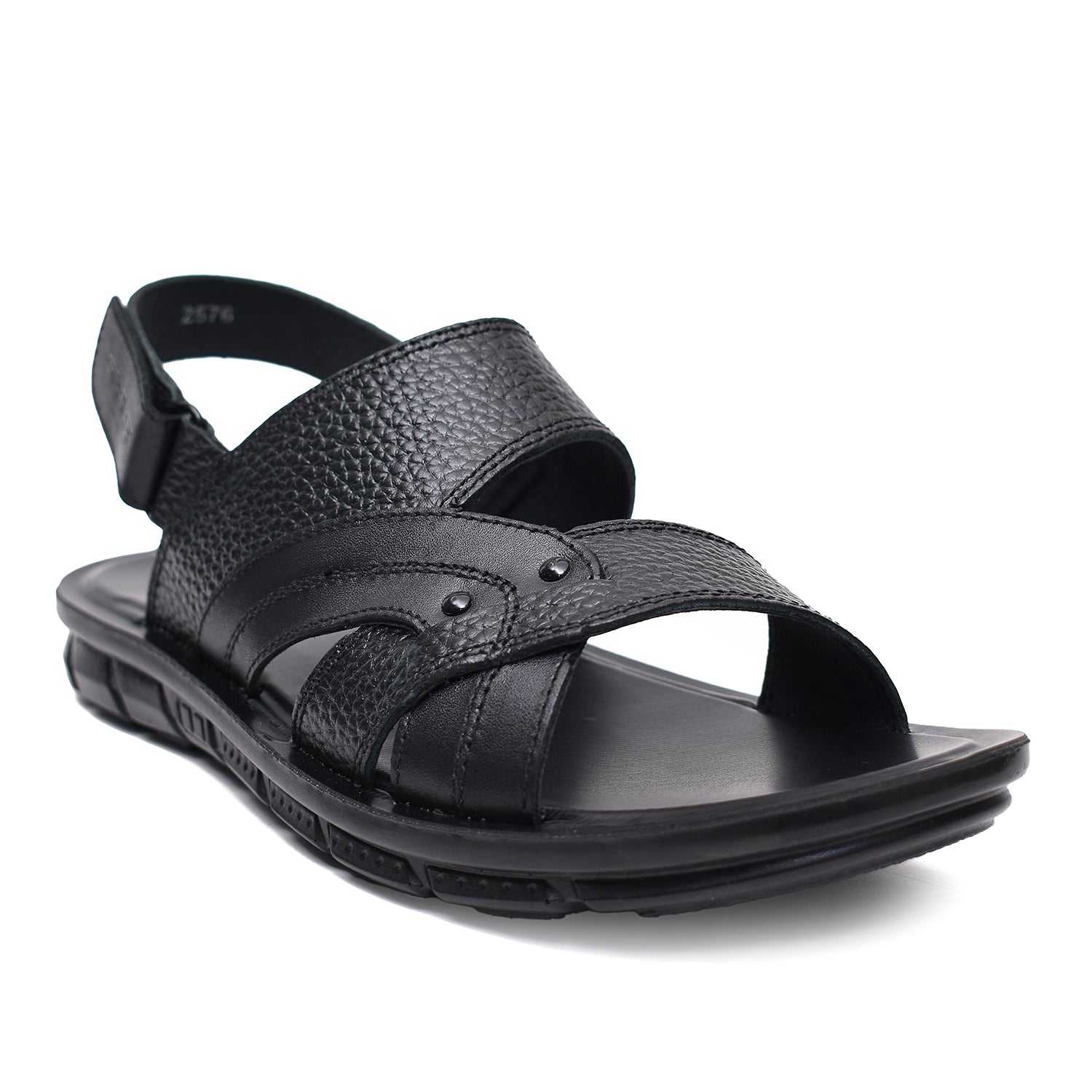 LEATHER SANDAL - AK-113 BLACK