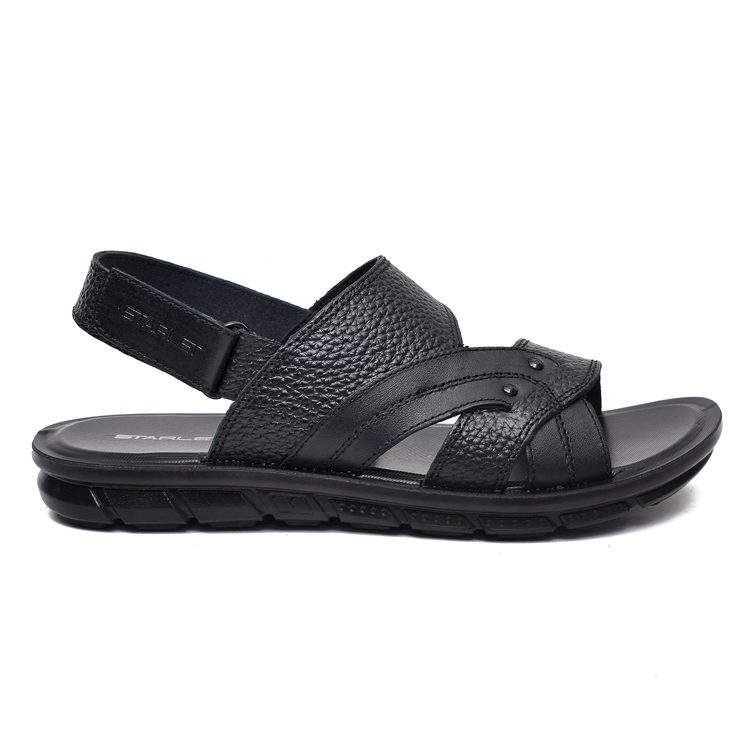 LEATHER SANDAL - AK-113 BLACK