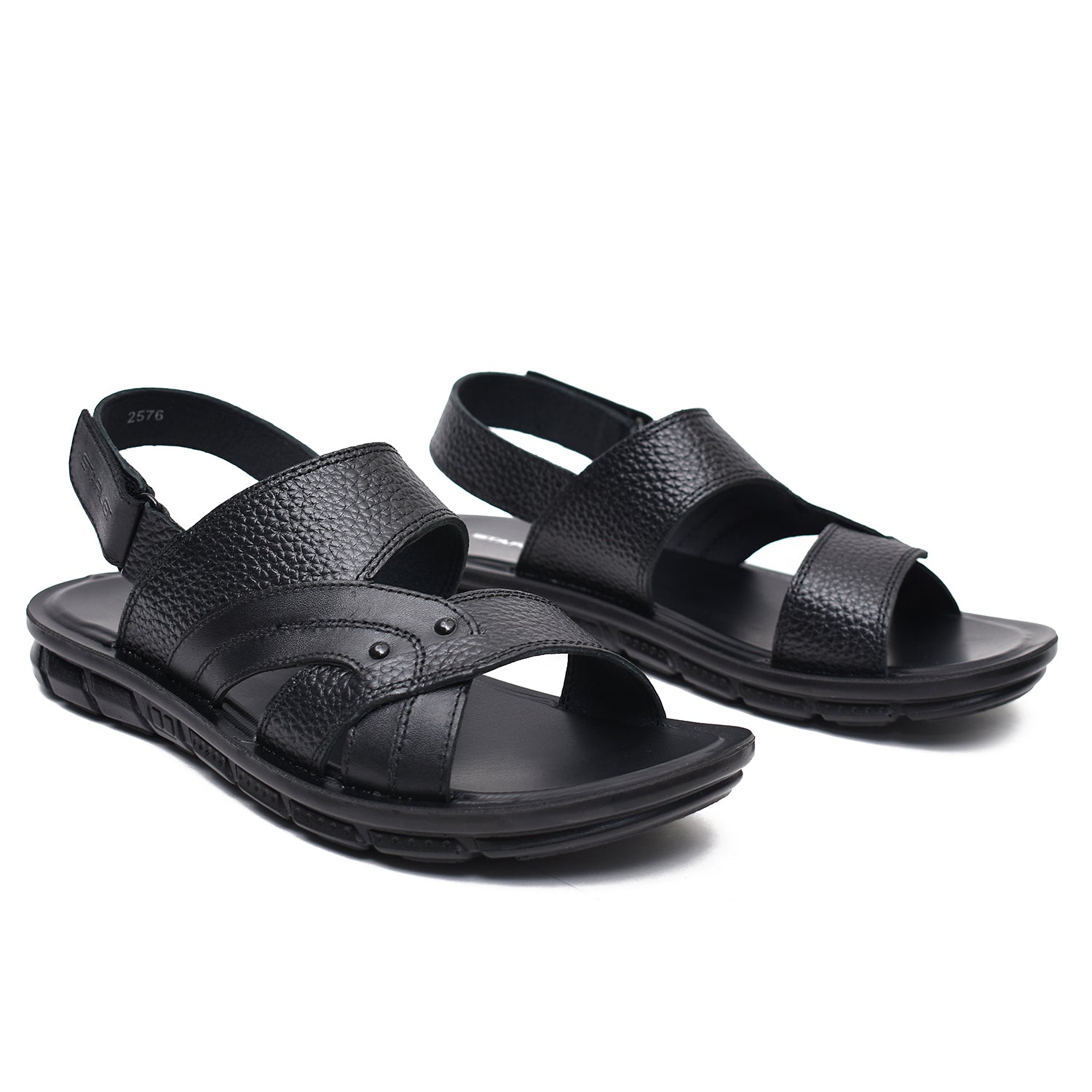 LEATHER SANDAL - AK-113 BLACK
