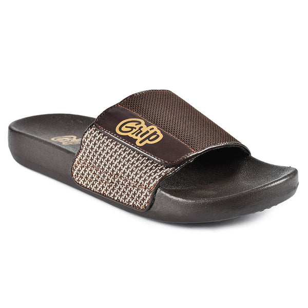LEATHER SLIPPER - MOOD-060 BROWN