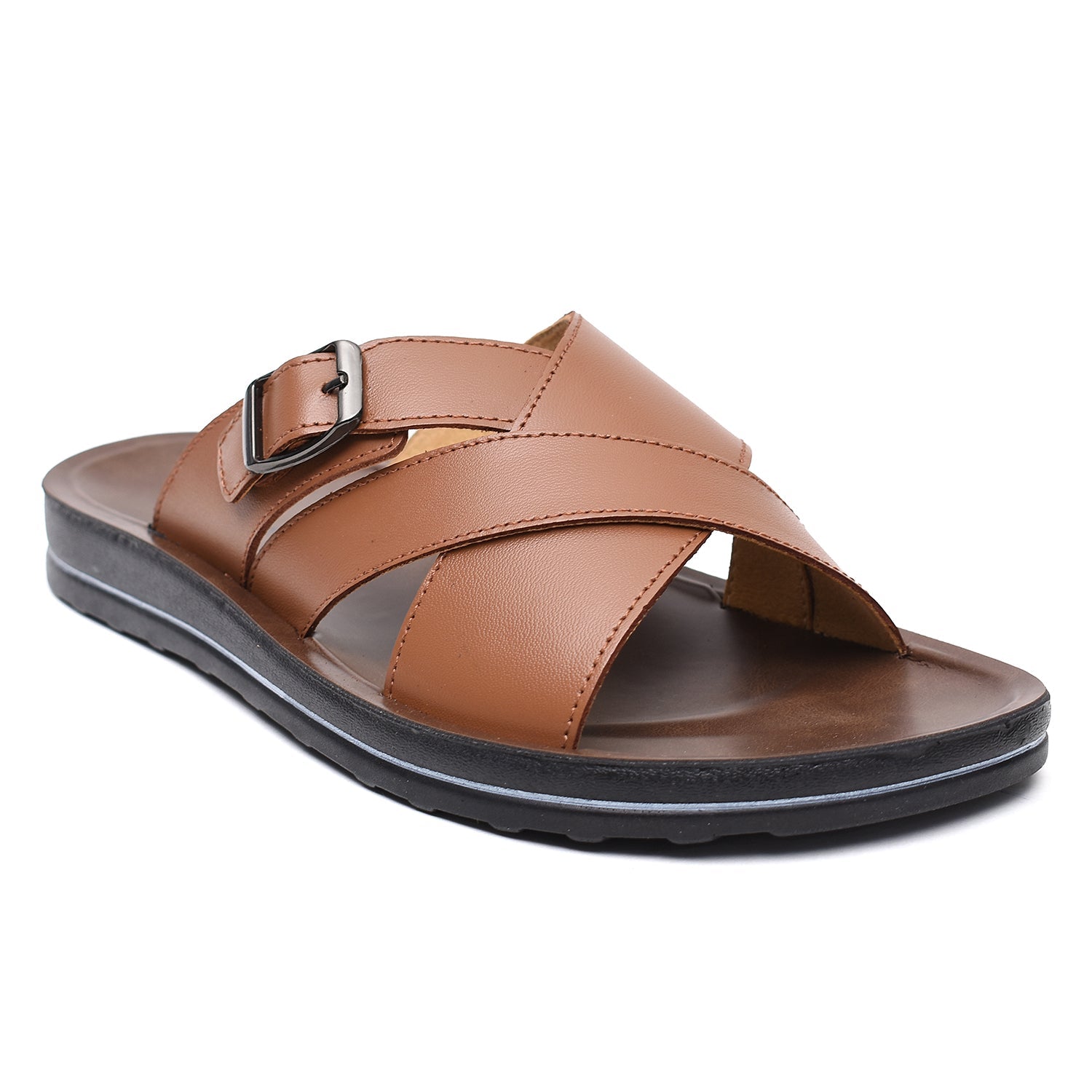 LEATHER SLIPPER - WA-1829 TAN
