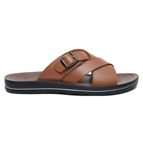LEATHER SLIPPER - WA-1829 TAN
