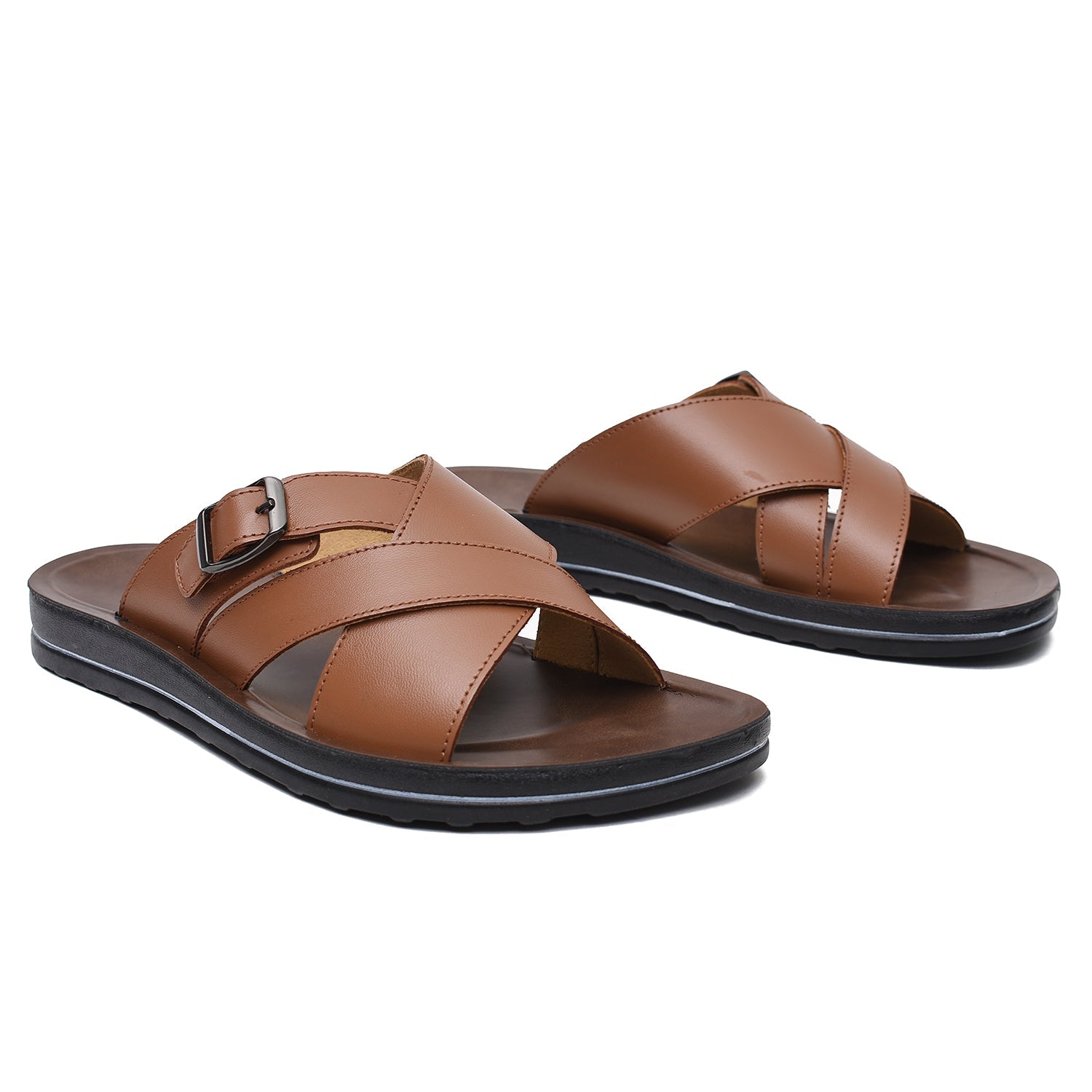 LEATHER SLIPPER - WA-1829 TAN