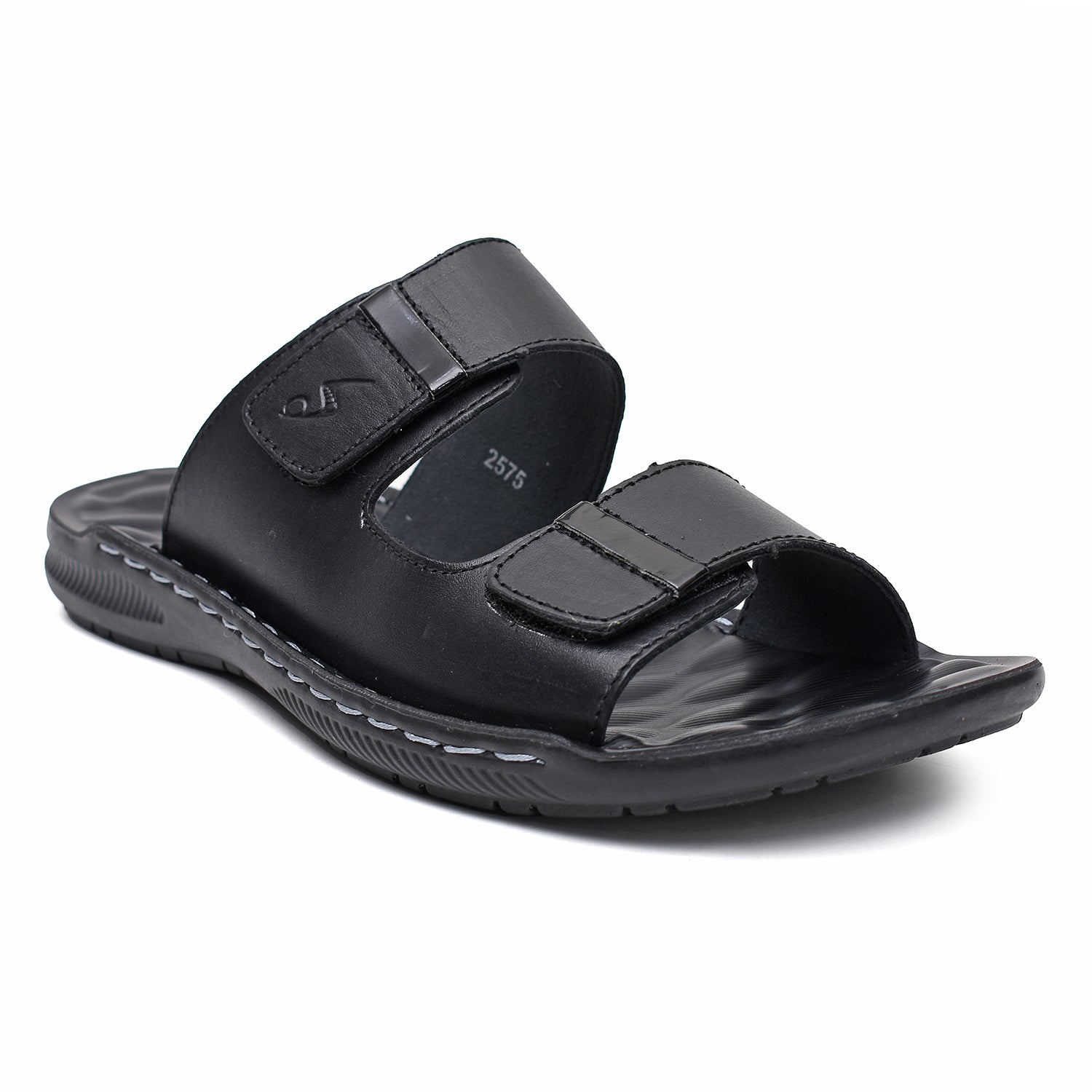 LEATHER SLIPPER - SR-1131 BLACK