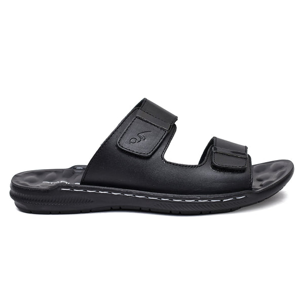 LEATHER SLIPPER - SR-1131 BLACK