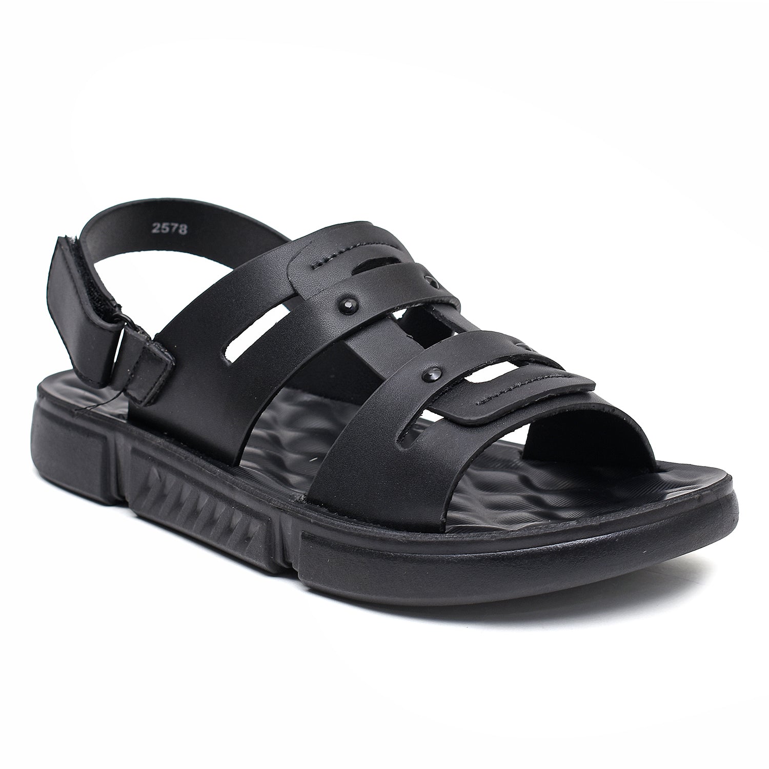 LEATHER SANDAL - SPT-1222 BLACK