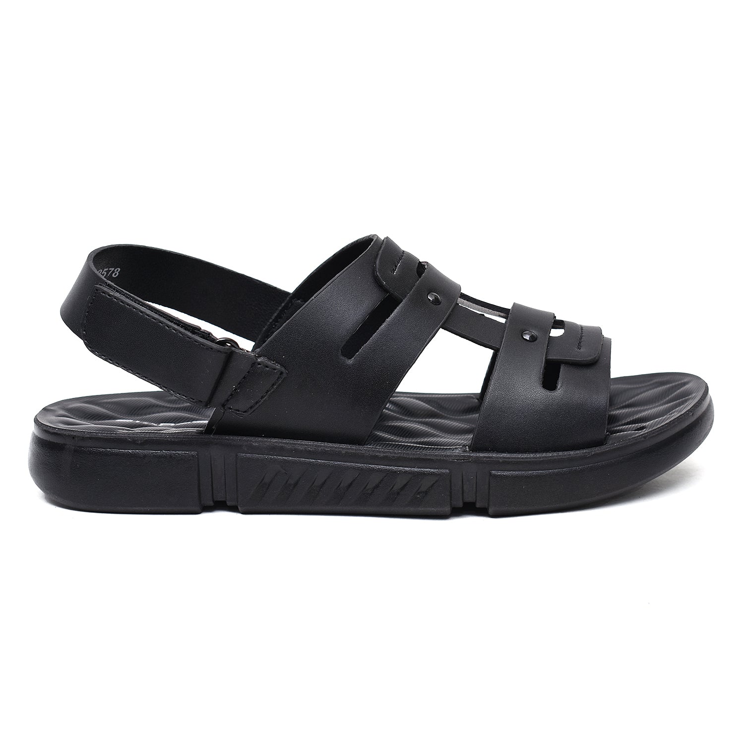 LEATHER SANDAL - SPT-1222 BLACK
