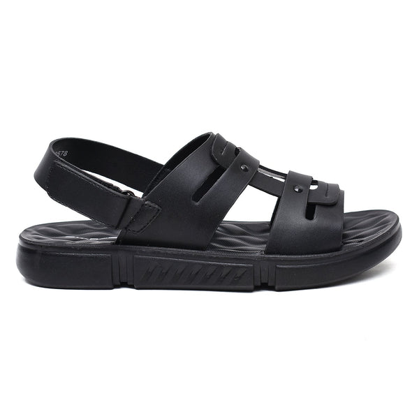 LEATHER SANDAL - SPT-1222 BLACK