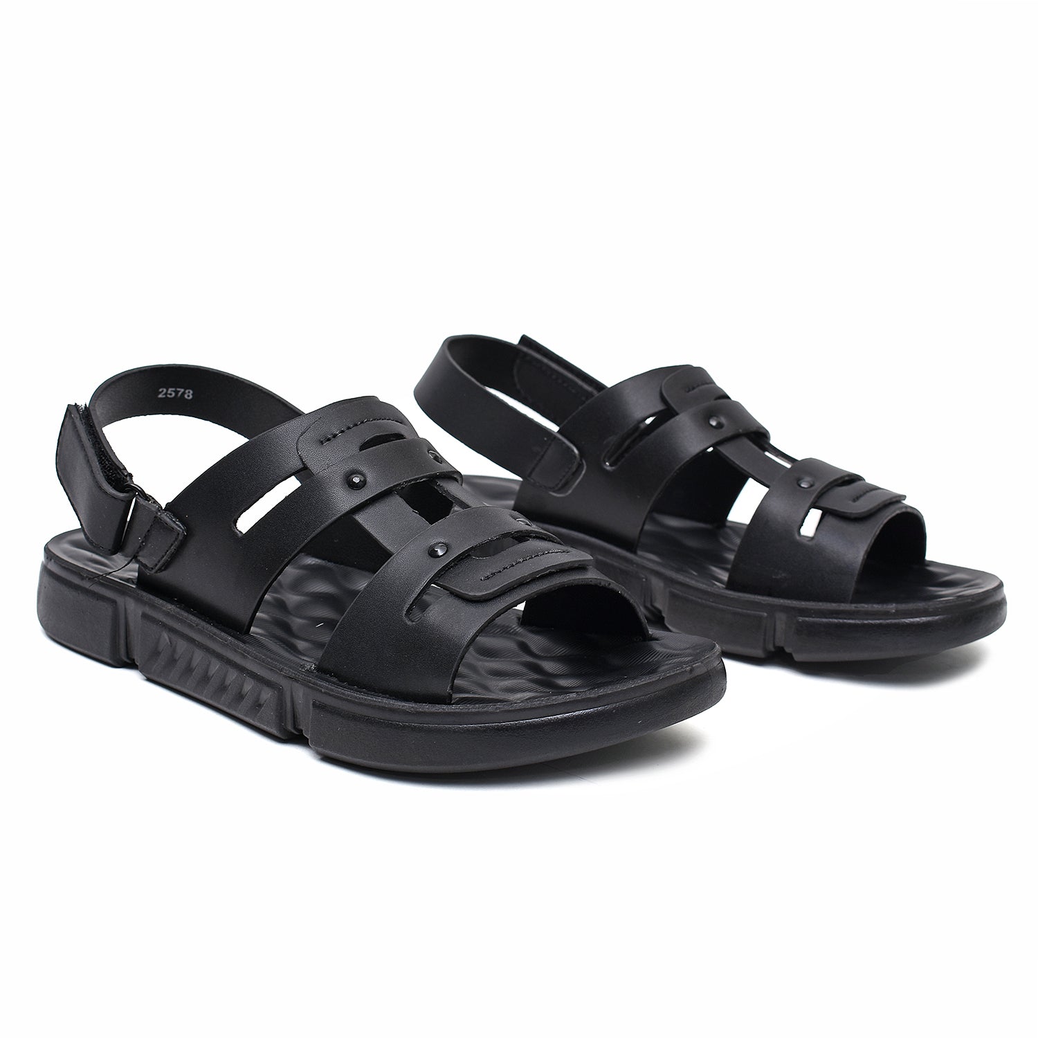 LEATHER SANDAL - SPT-1222 BLACK